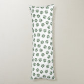 Coussins Longs Patrouilles de Doodle, Paws de Chien, Paws Vertes (Dos (Vertical))