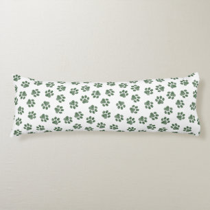 Coussins Longs Patrouilles de Doodle, Paws de Chien, Paws Vertes