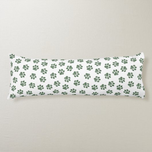 Coussins Longs Patrouilles de Doodle, Paws de Chien, Paws Vertes (Devant)