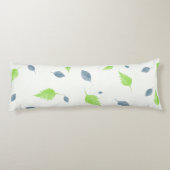 Coussins Longs Pattern Blue & Green Leaves (Dos)