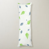Coussins Longs Pattern Blue & Green Leaves (Dos (Vertical))