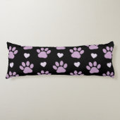 Coussins Longs Pattern of paws, Dog paws, Lilac paws, Hearts (Devant)