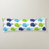 Coussins Longs Pattern of Whales, Cute Whales, Sea Animals (Dos)