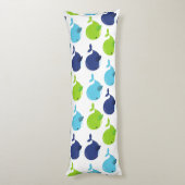 Coussins Longs Pattern of Whales, Cute Whales, Sea Animals (Dos (Vertical))