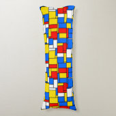 Coussins Longs Patters de Mondrian Inspecred Style Red Blue Yello (Devant (Vertical))