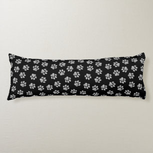 Coussins Longs Pattes de doodle, pattes de chien, pattes blanches