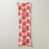 Coussins Longs Pavot aquarelle motif floral (Devant (Vertical))