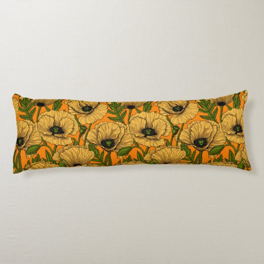 Coussins Longs Pavot jaune (Dos)