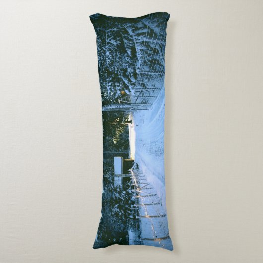 Coussins Longs Pays Neige de Noël (devant Vertical)