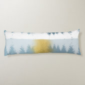 Coussins Longs Paysage Abstrait Soleil d'hiver d'or (Dos)