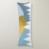 Coussins Longs Paysage Abstrait Soleil d'hiver d'or (Devant (Vertical))