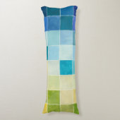 Coussins Longs Paysage avec des Carrés multicolores (Devant (Vertical))