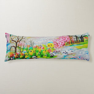 Coussins Longs Paysage d'aquarelle 2