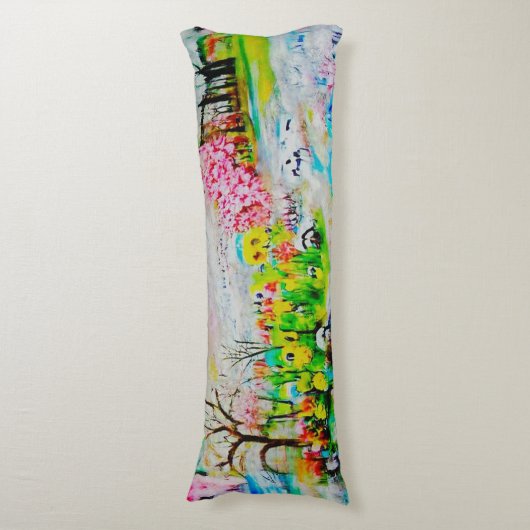 Coussins Longs Paysage d'aquarelle 2 (Devant (Vertical))