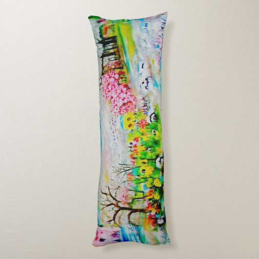 Coussins Longs Paysage d'aquarelle 2 (Dos (Vertical))