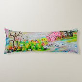 Coussins Longs Paysage d'aquarelle 2 (Devant)