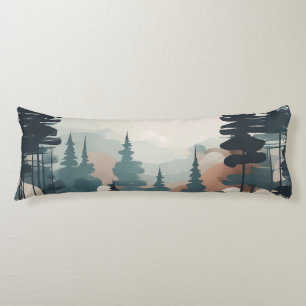 Coussins Longs Paysage de la forêt de Boho