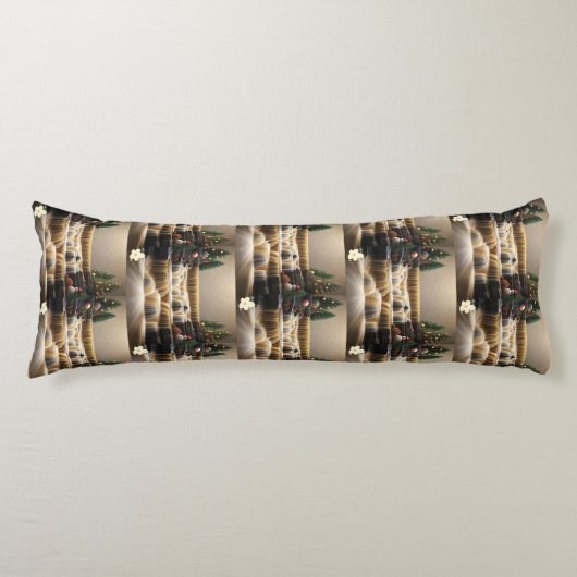 Coussins Longs "Paysage serein d'hiver" (Devant)