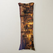 Coussins Longs Paysage urbain de nuit de Chicago (Devant (Vertical))