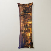 Coussins Longs Paysage urbain de nuit de Chicago (Dos (Vertical))