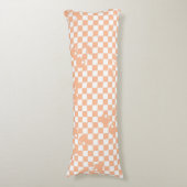 Coussins Longs Peach Fuzz Cherry En vichy Motif (Devant (Vertical))