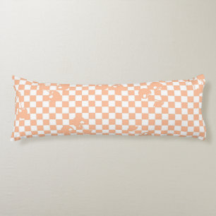 Coussins Longs Peach Fuzz Cherry En vichy Motif