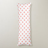 Coussins Longs Peach polka croise sur blanc (Dos (Vertical))