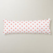Coussins Longs Peach polka croise sur blanc (Devant)