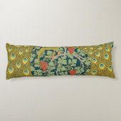 Coussins Longs Peacock Art Nouveau Style rond design complexe (Dos)