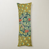 Coussins Longs Peacock Art Nouveau Style rond design complexe (Dos (Vertical))