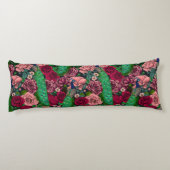 Coussins Longs Peacocks dans le jardin rose 2 (Dos)