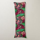 Coussins Longs Peacocks dans le jardin rose 2 (Devant (Vertical))
