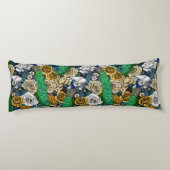 Coussins Longs Peacocks dans le jardin rose 3 (Dos)