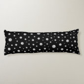 Coussins Longs Pearl Pattern on Black Background (Dos)