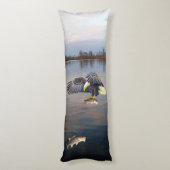 Coussins Longs Pêche à l'achigan à aigle sur mesure (Dos (Vertical))