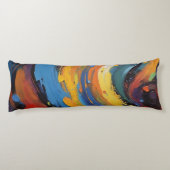 Coussins Longs Peinture à l'huile abstraite audacieuse et vibrant (Dos)
