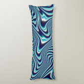 Coussins Longs Peinture à marbrage fluides bleu (Dos (Vertical))