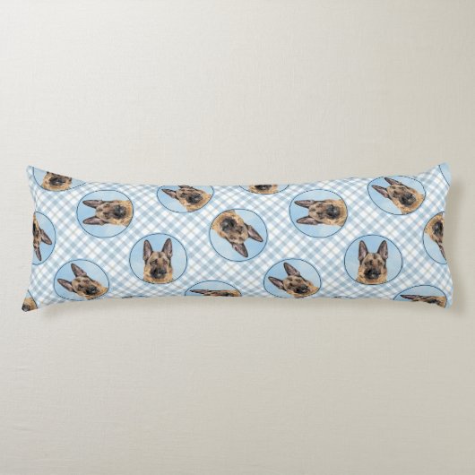 Coussins Longs Peinture berger allemande Tan mignonne Art chien o (Devant)