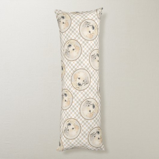 Coussins Longs Peinture Chien d'origine Peinture Chien d'or Retri (Dos (Vertical))