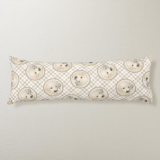 Coussins Longs Peinture Chien d'origine Peinture Chien d'or Retri (Devant)