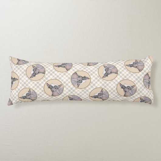 Coussins Longs Peinture Chinoise sans cheveux peint art original (Devant)