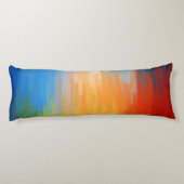 Coussins Longs Peinture colorée Abstraite (Dos)