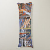 Coussins Longs Peinture colorée abstraite #3 (Devant (Vertical))