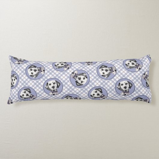 Coussins Longs Peinture Dalmatienne Spotted Jote Original Chien A (Devant)