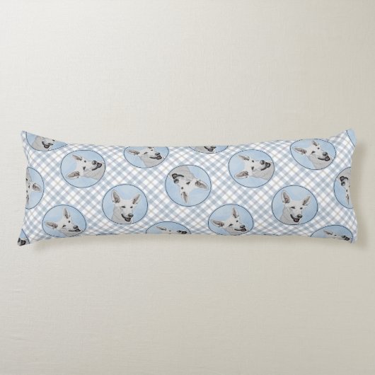 Coussins Longs Peinture de berger blanc mignonne Art de chien ani (Devant)