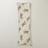 Coussins Longs Peinture de boxer peint peint cousu rogné amarré m (Devant (Vertical))