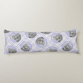 Coussins Longs Peinture de caniche Jouet miniature Argent Gris Ch (Dos)