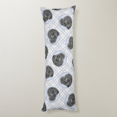 Coussins Longs Peinture de caniche Miniature jouet animal de comp (Dos (Vertical))