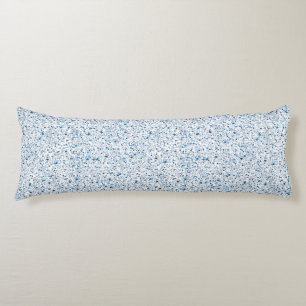 Coussins Longs Peinture de fond de coeur bleu, éclaboussée