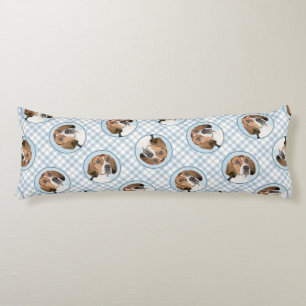 Coussins Longs Peinture de Foxhound Anglais Mignon Art de Chien O